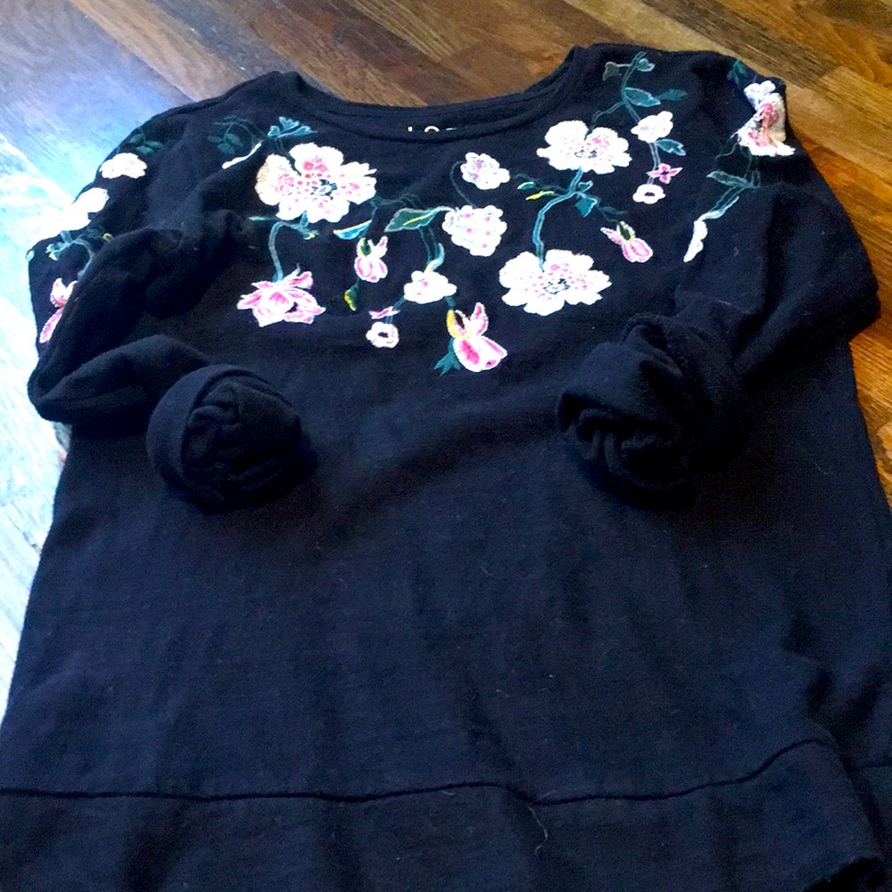 Loft Embroidered Sweater Size XS